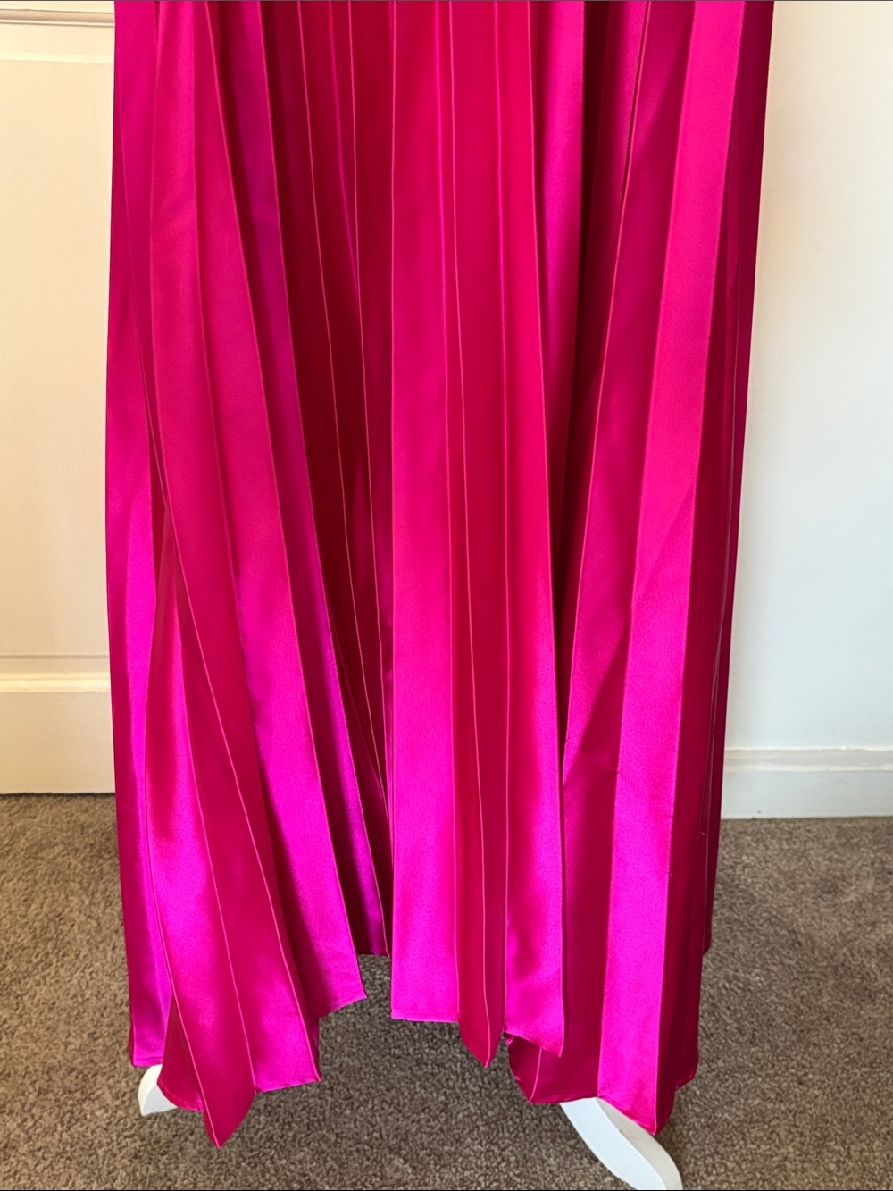 Delfi Collective Giselle size small halter Rosette Maxi Dress Fuchsia hot pink - Picture 8 of 9